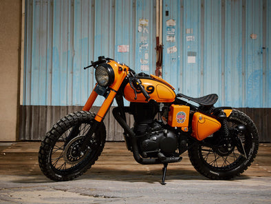 orange custom motorbike