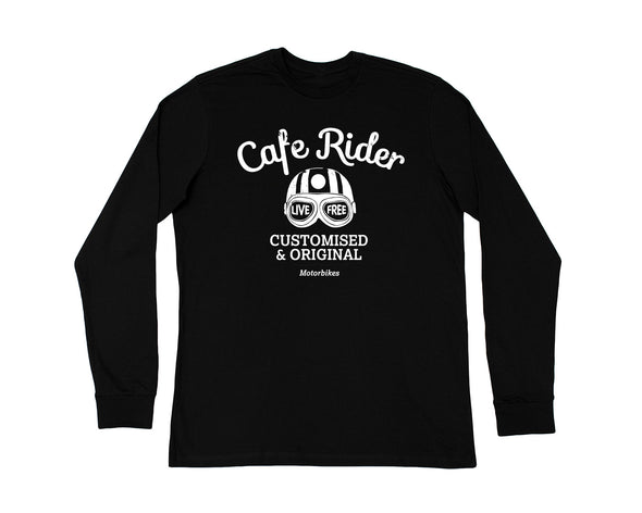 Cafe Rider Black Long Sleeve T-shirt