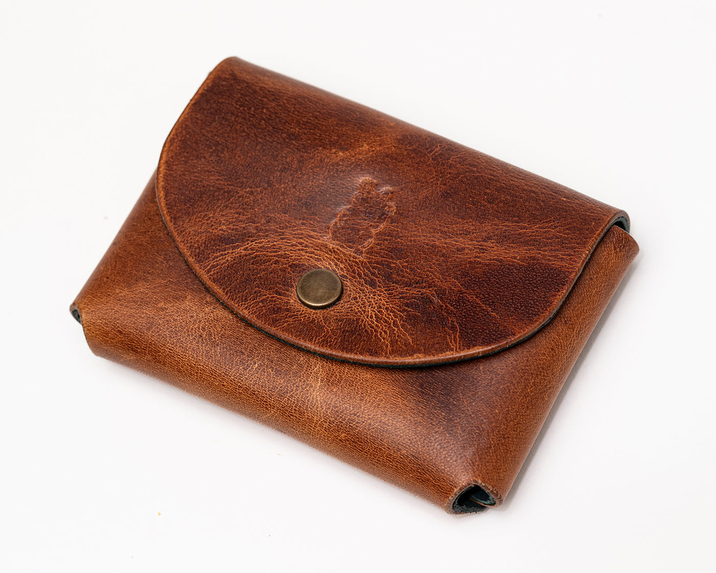 Lucky Cat Camel Leather Wallet