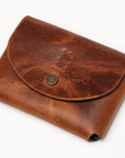 Lucky Cat Camel Leather Wallet