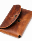 Lucky Cat Camel Leather Wallet