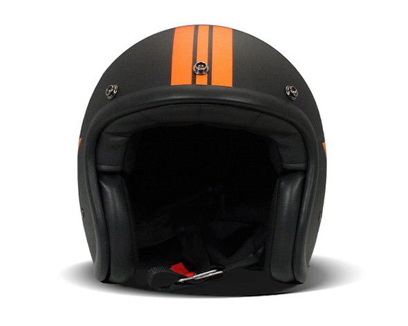 DMD Vintage Open Face Helmet Star Orange