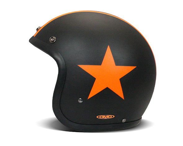 DMD Vintage Open Face Helmet Star Orange